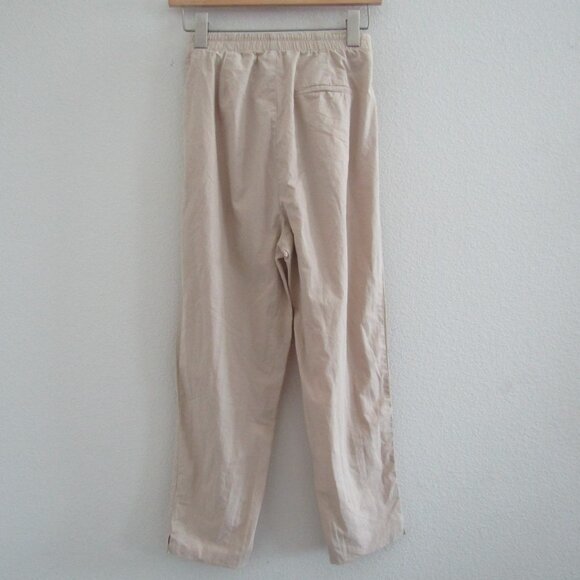 Zara Women's Paperbag Waist Casual Pants Small Cream - Picture 6 of 10